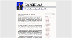 Desktop Screenshot of blog.learntolead.com